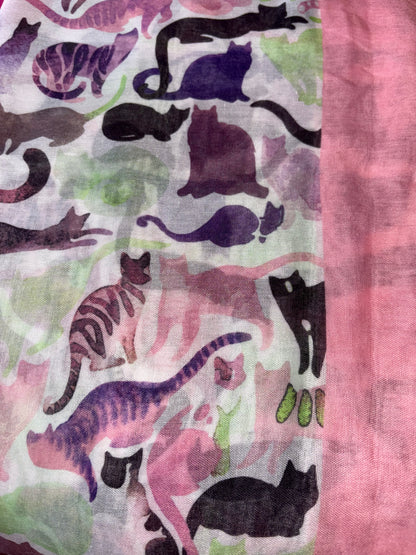 Pink & Purple Cat Scarf