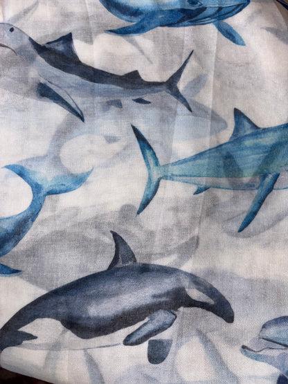 Whale Print Scarf