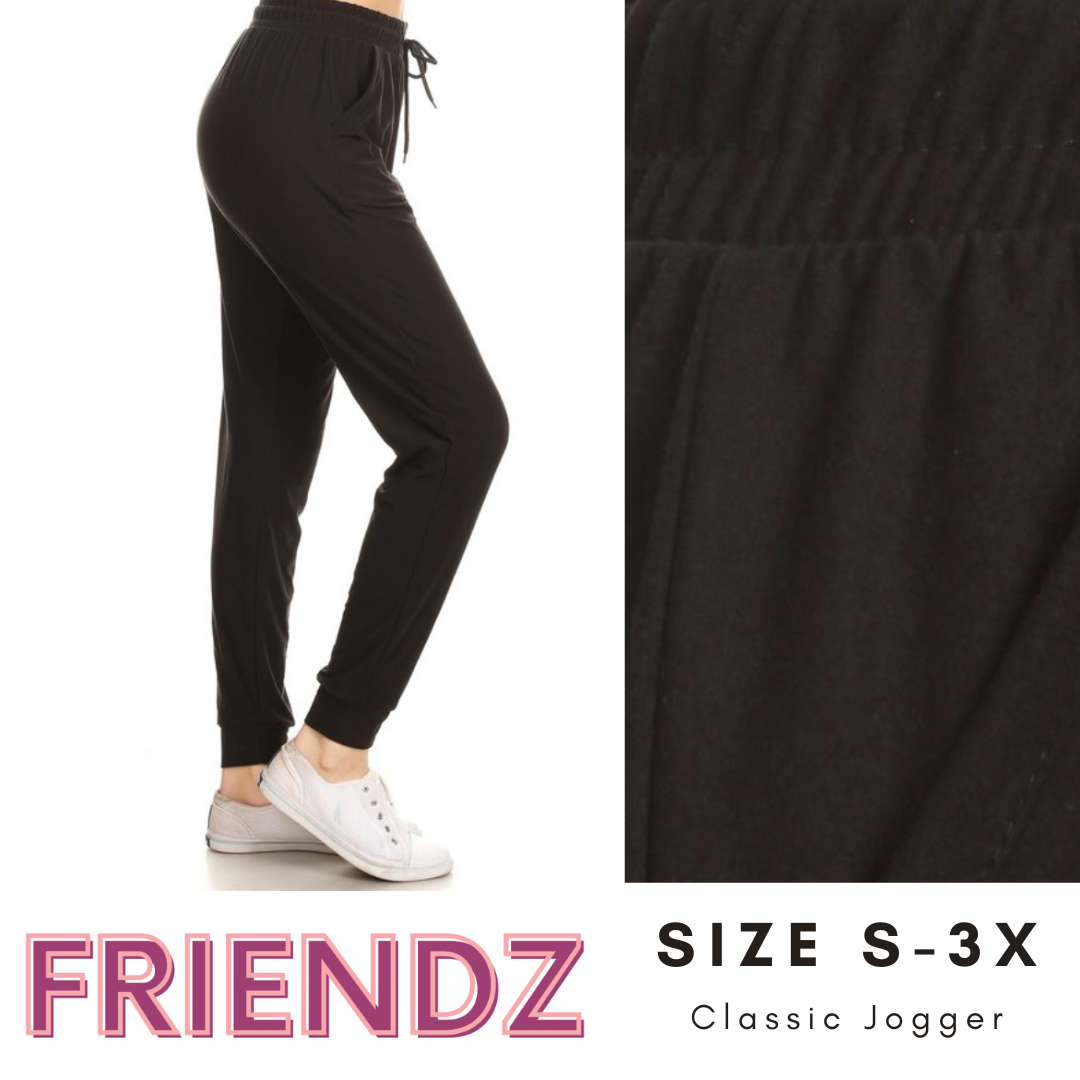 Black Classic Jogger by LEGGINGS DEOPOT