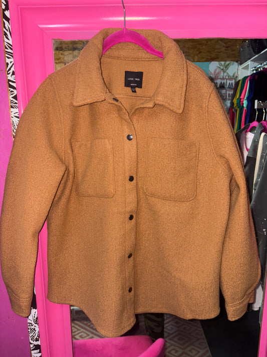 Sherpa Shacket Jacket Mid Weight - Mocha