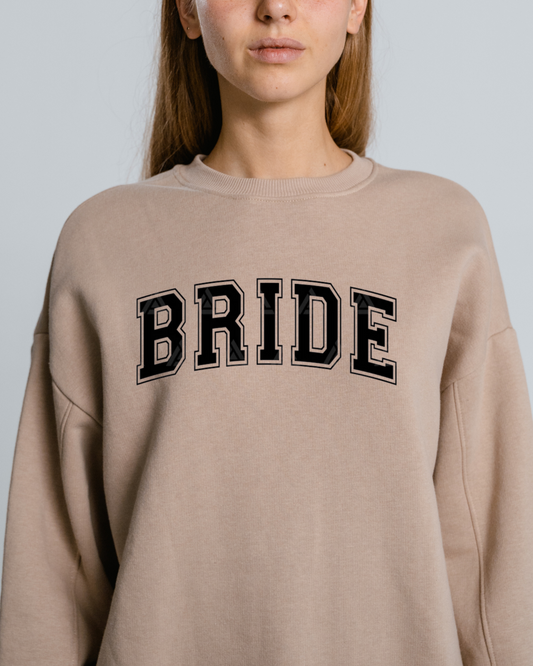 Bride Graphic Letter Crewneck Sweater