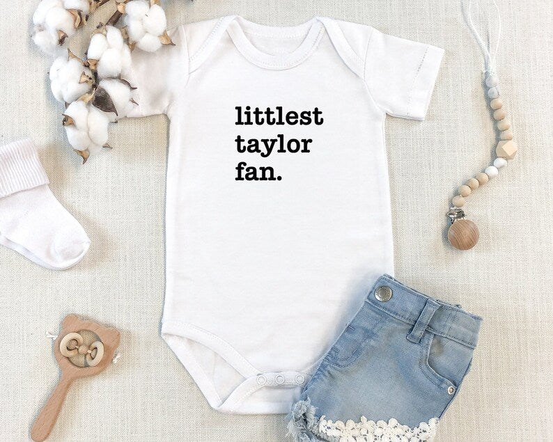 littlest taylor fan. graphic baby shirt