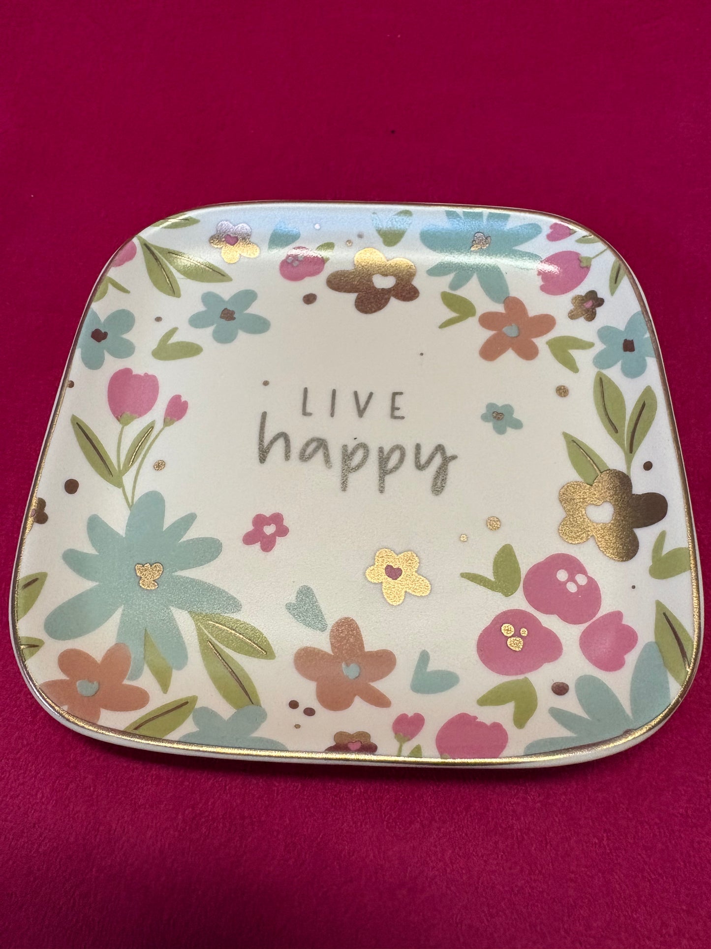 Live Happy Trinket Tray