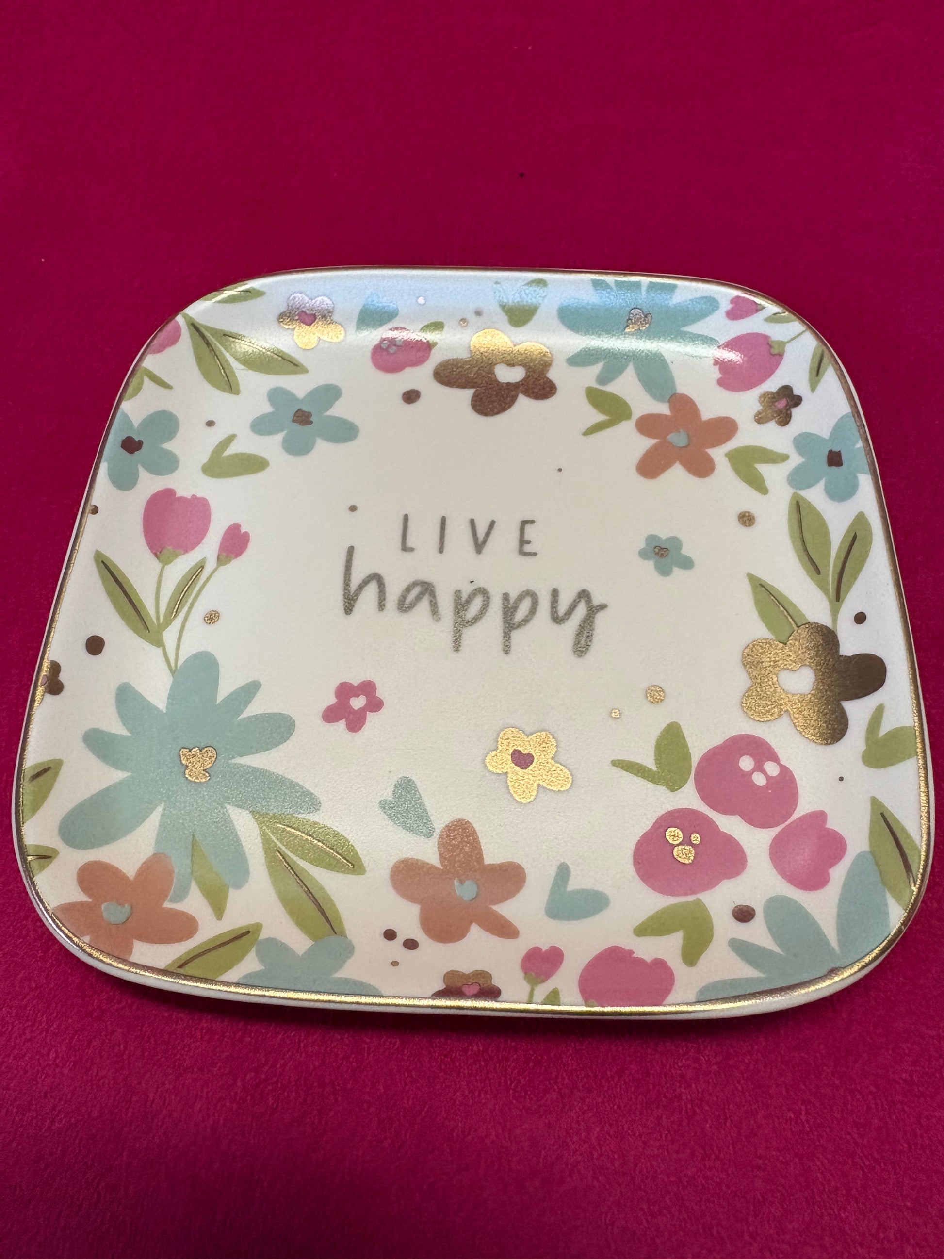 Live Happy Trinket Tray