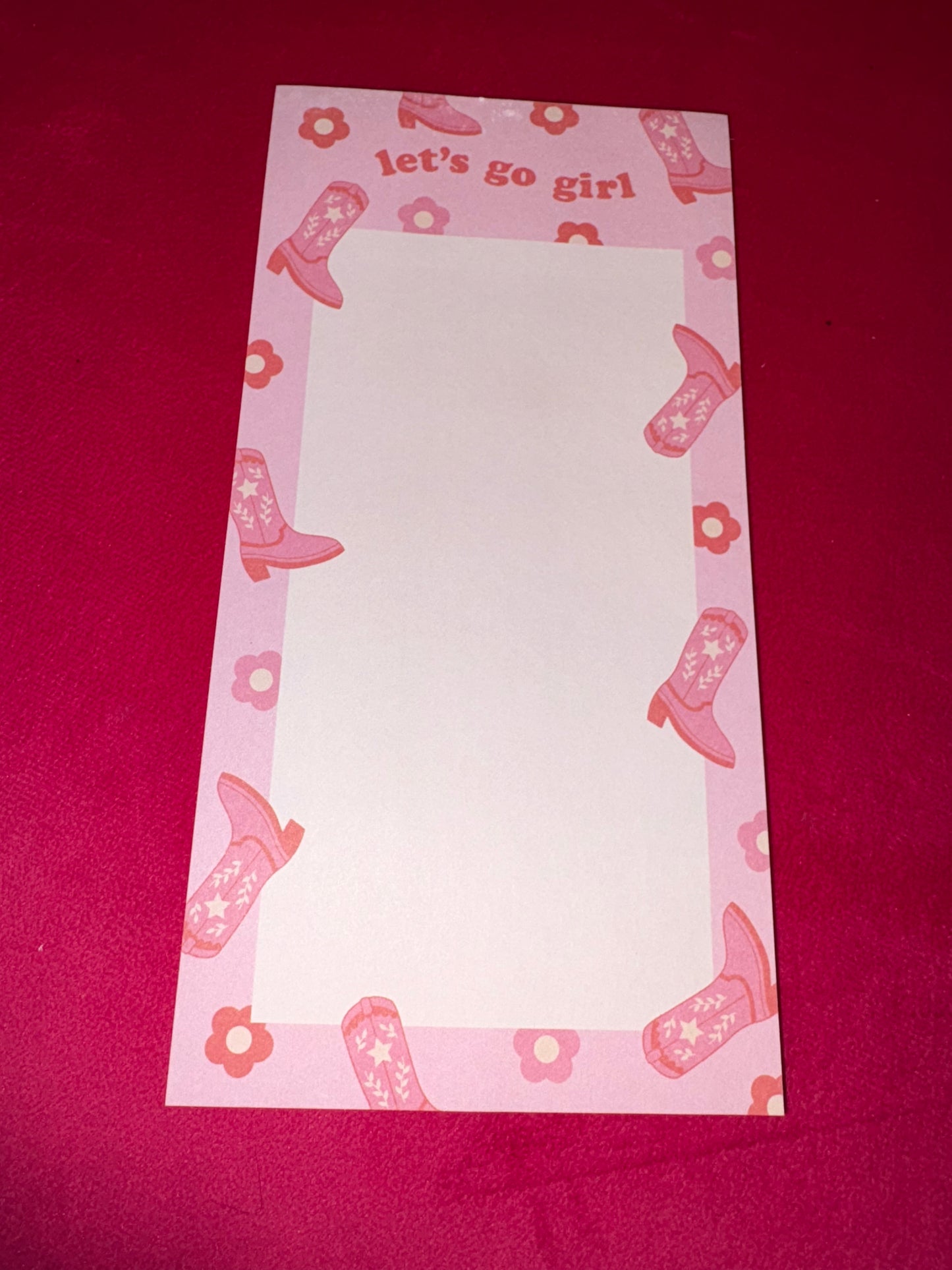 Magnetic Notes List Pad - Let’s Go Girl