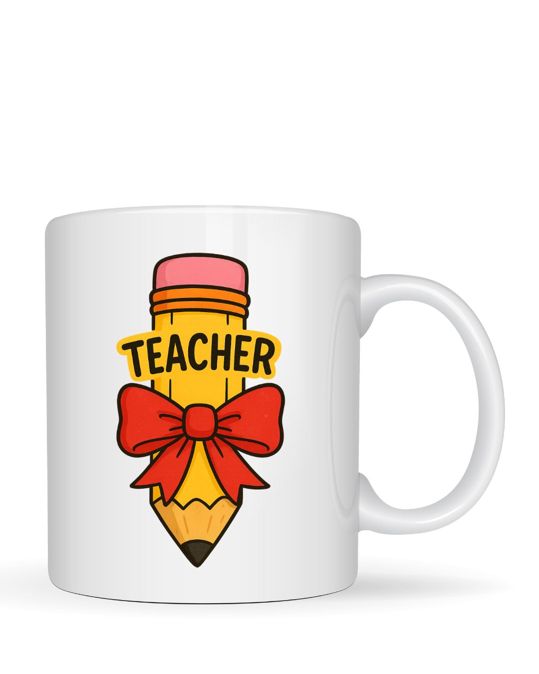 Teacher Pencil with Bow Mug | Teachers Gift 