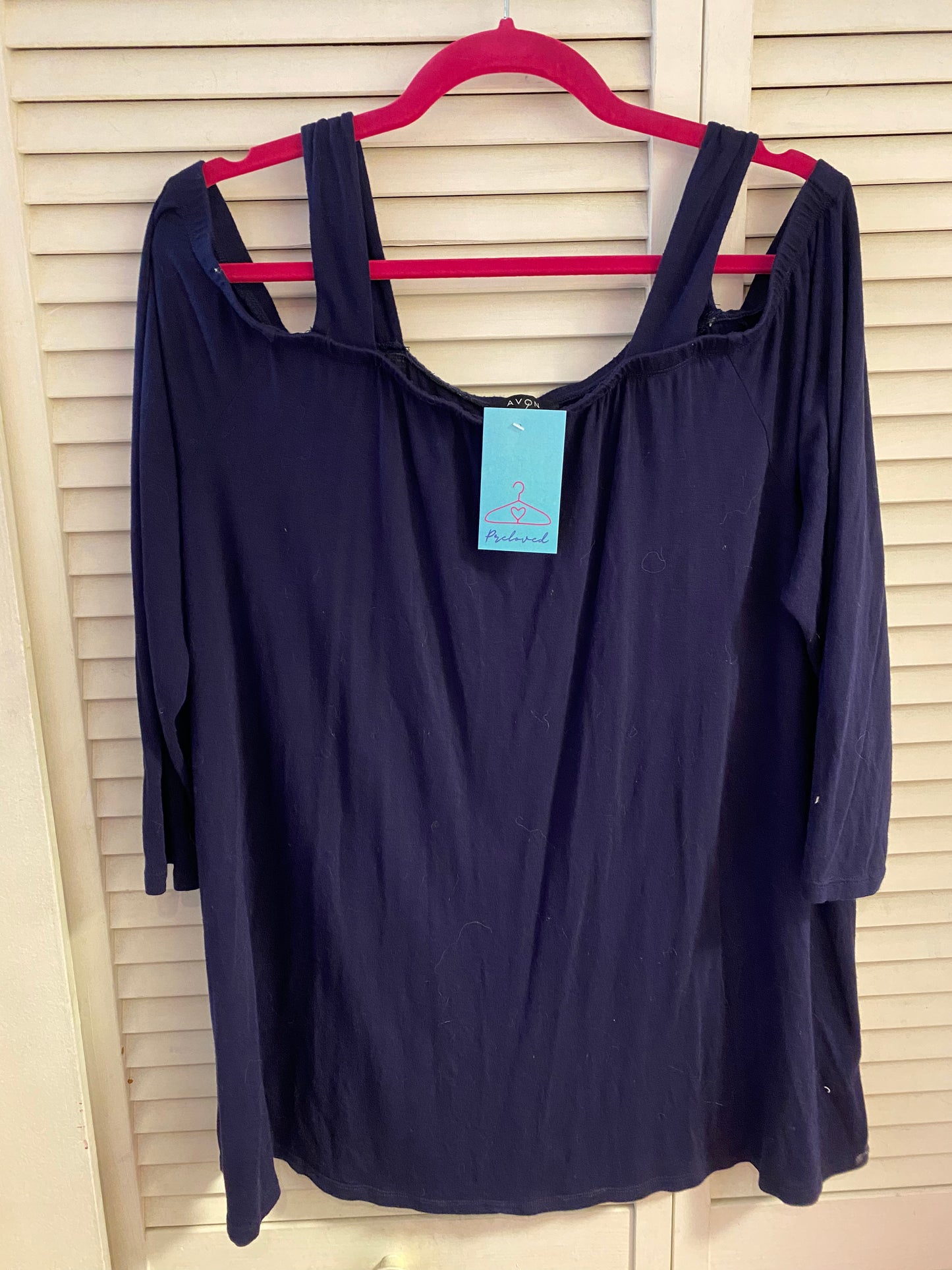 Avon Off The Shoulder Navy Top