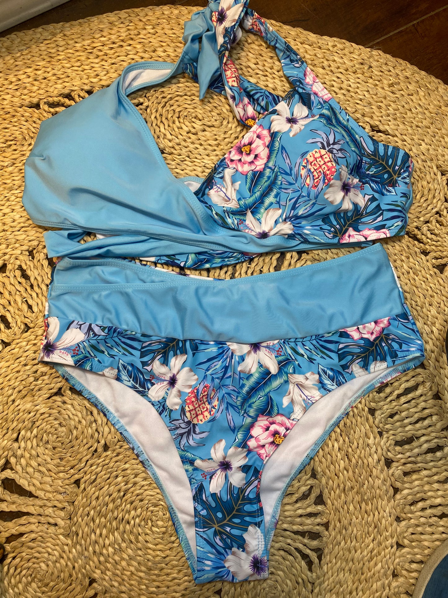 Blue Floral Bikini