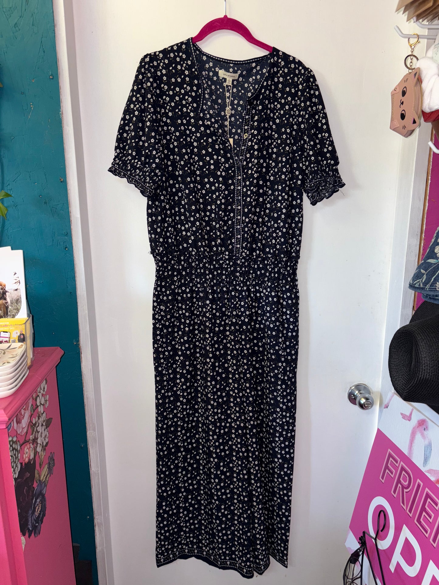 FINAL SALE Blue Floral Romper Jumpsuit