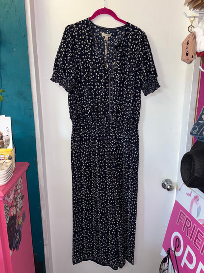 FINAL SALE Blue Floral Romper Jumpsuit