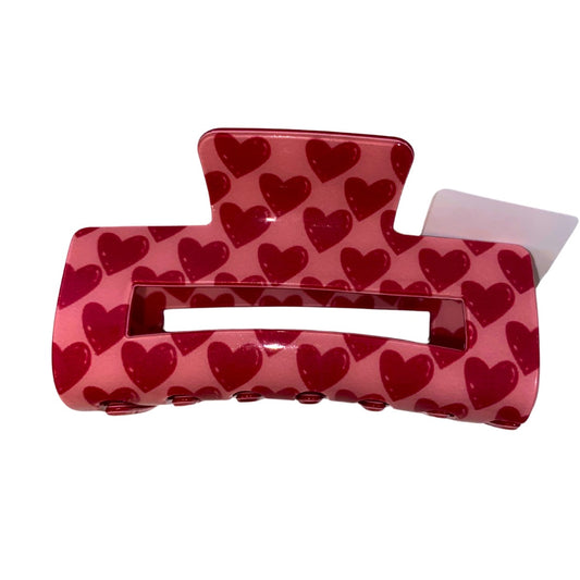 Heart Print Hair Claw Clip