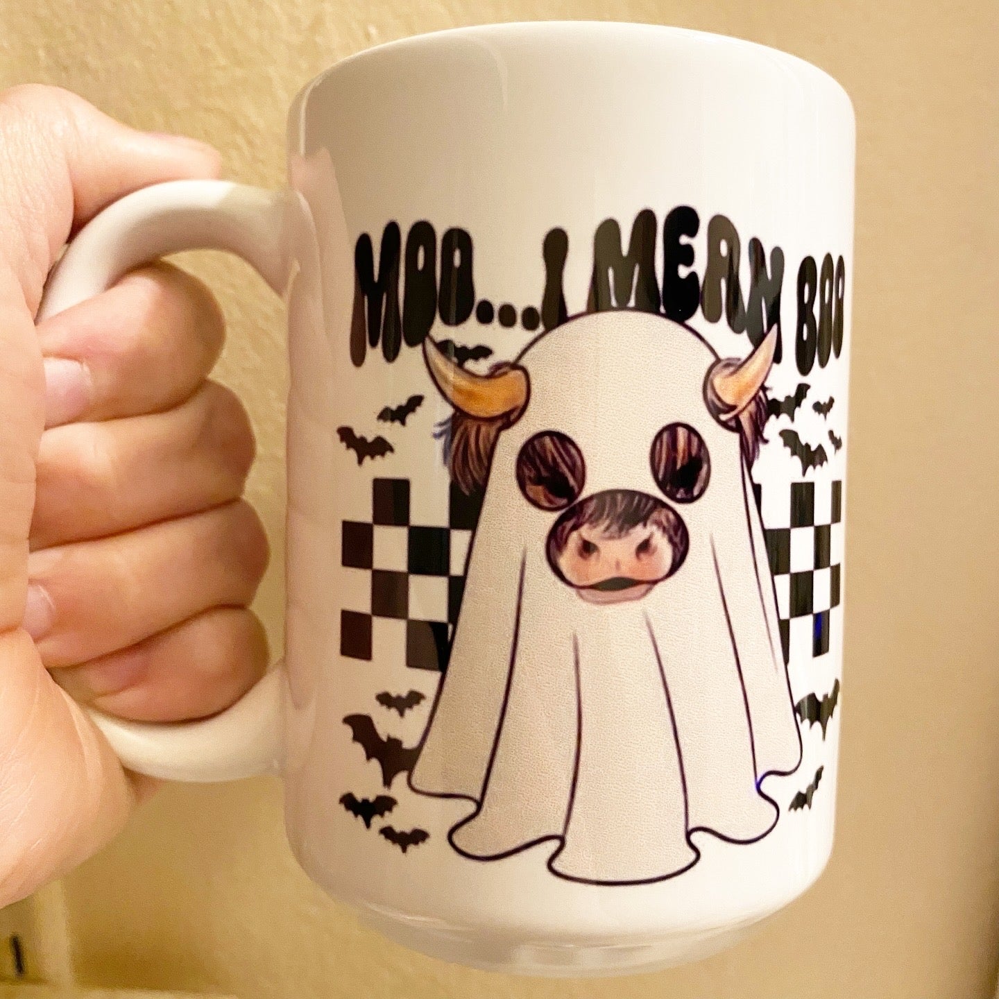 Moo I Mean Boo Mug Halloween Theme