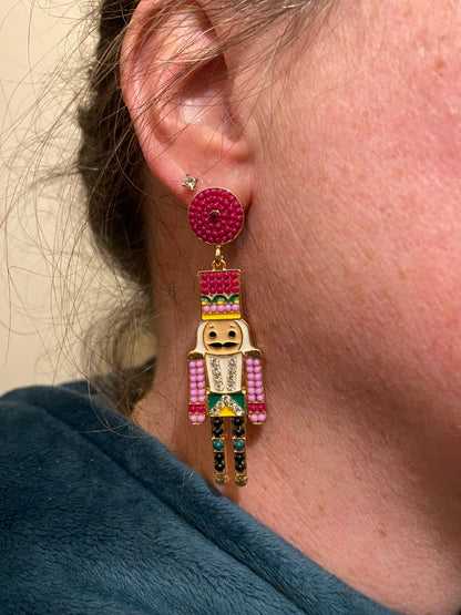 Nutcracker Christmas Earrings