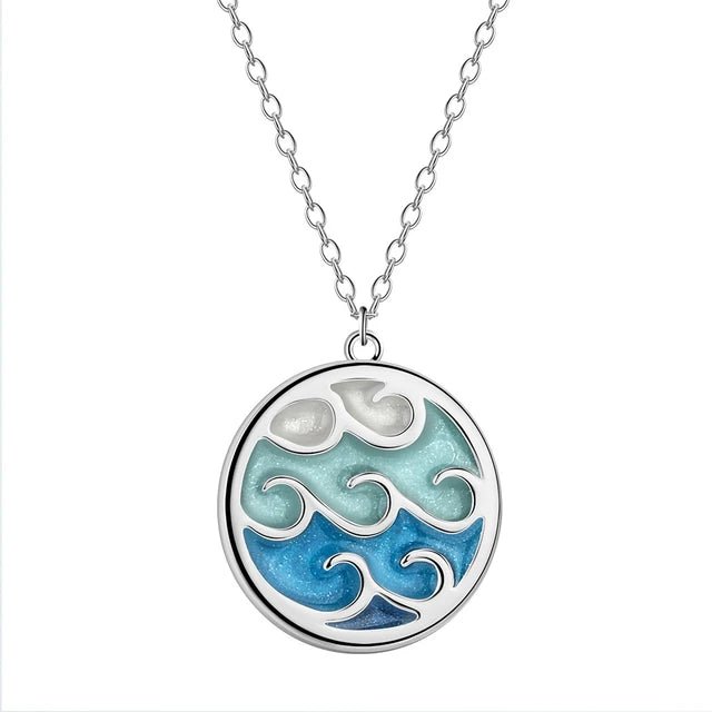 Collier pendentif vague