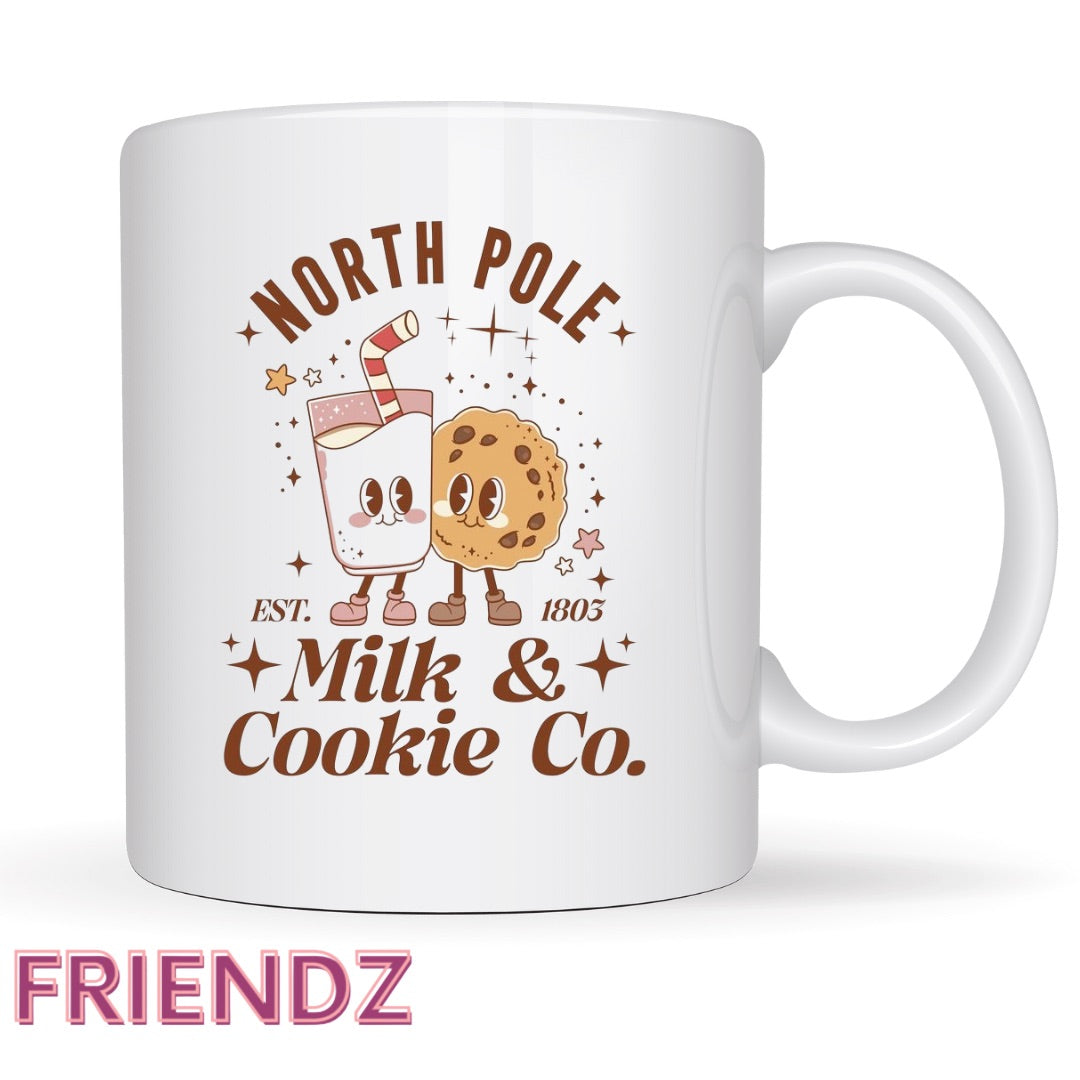 North Pole Milk & Cookies Christmas Mug 