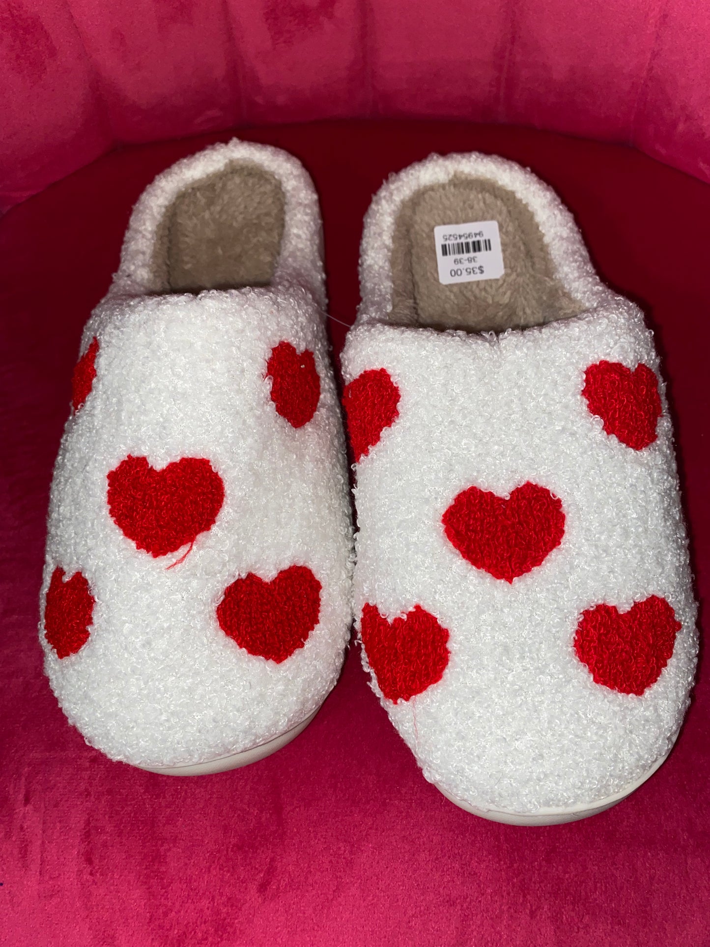 FINAL SALE- Heart Valentine Slippers
