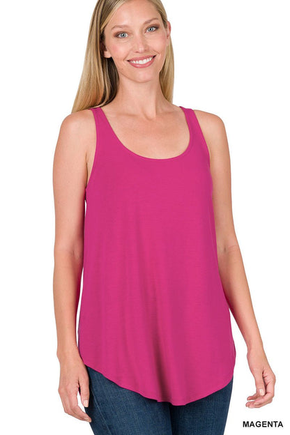 FINAL SALE Magenta Pink Hem Tank Top | ONLINE ONLY