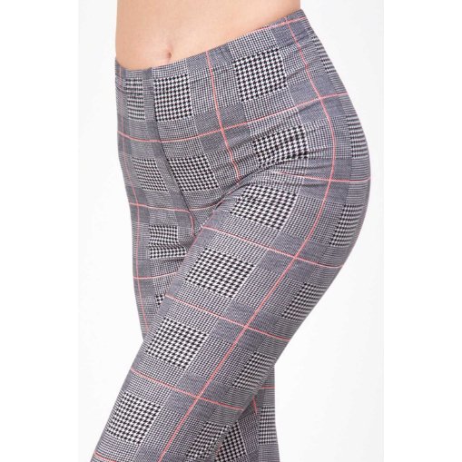 Plaid & Houndstooth High Waisted Ladies Leggings