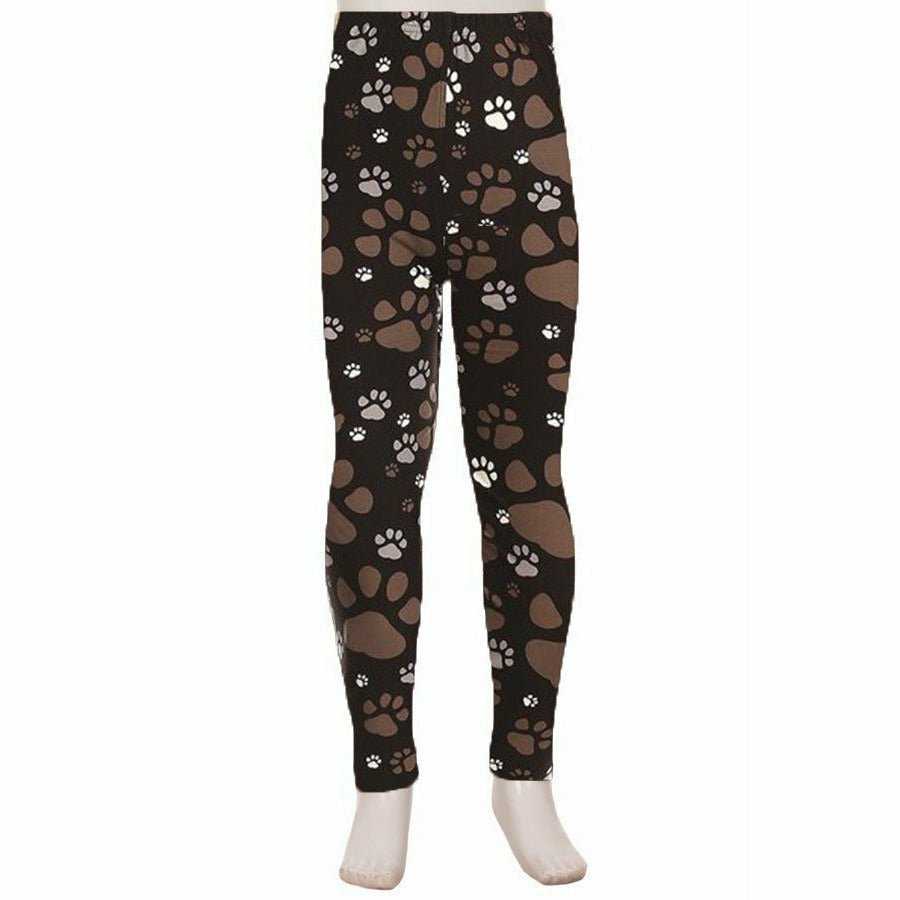 Leggings pour enfants avec imprimé pattes de chien