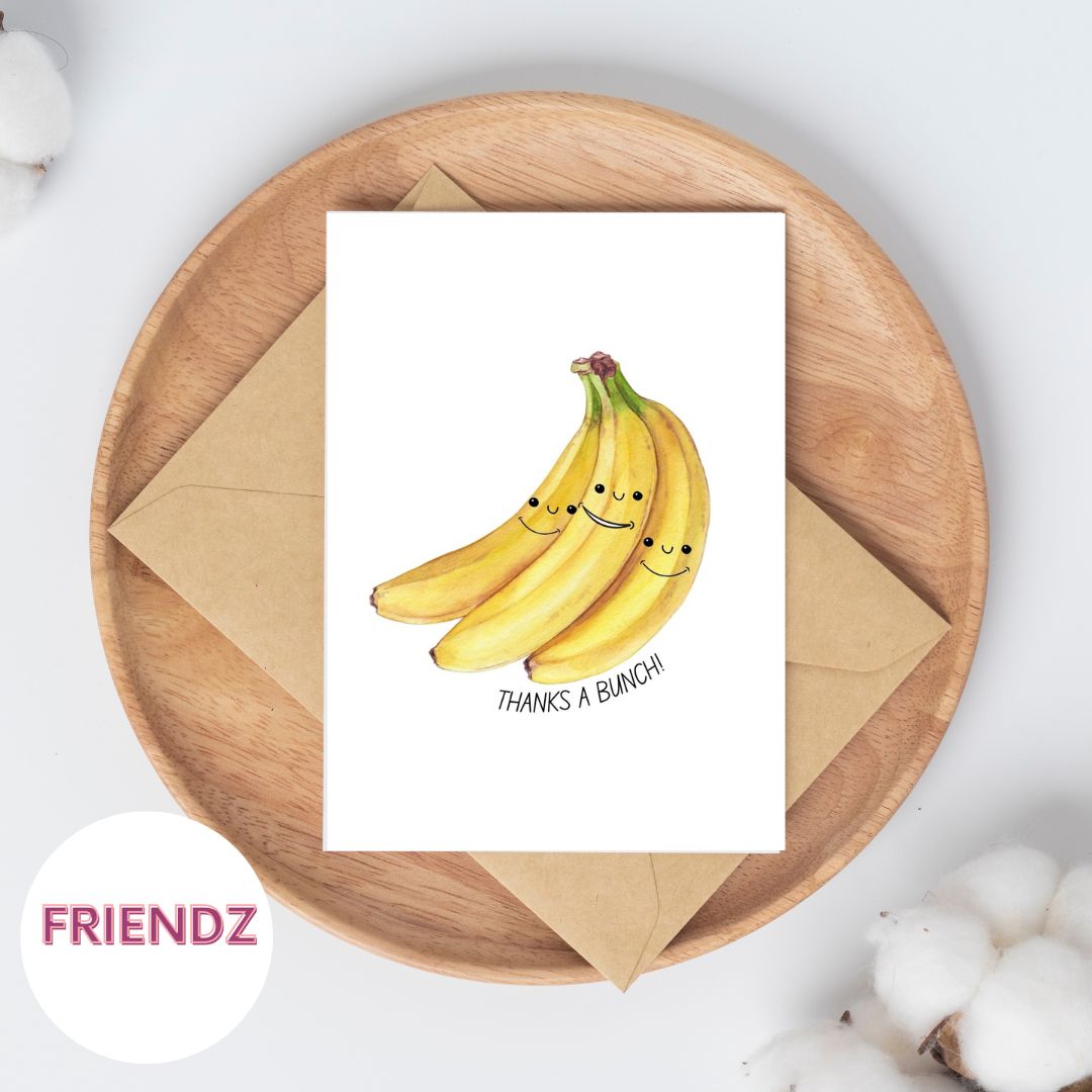 Thanks A Bunch Banana | Greeting Card