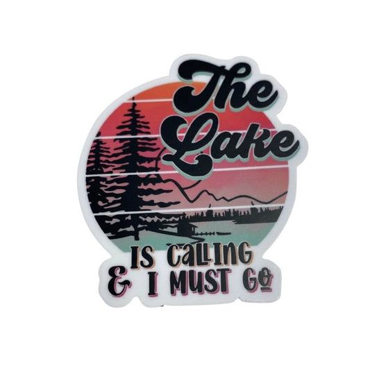 The Lake is Calling & I Must Go Waterproof Sticker