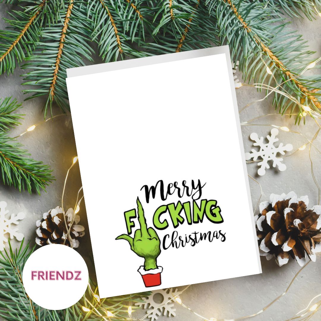 Merry Grinchmas Christmas Greeting Card