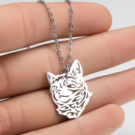 lasered cat necklace |friendzleggings.ca