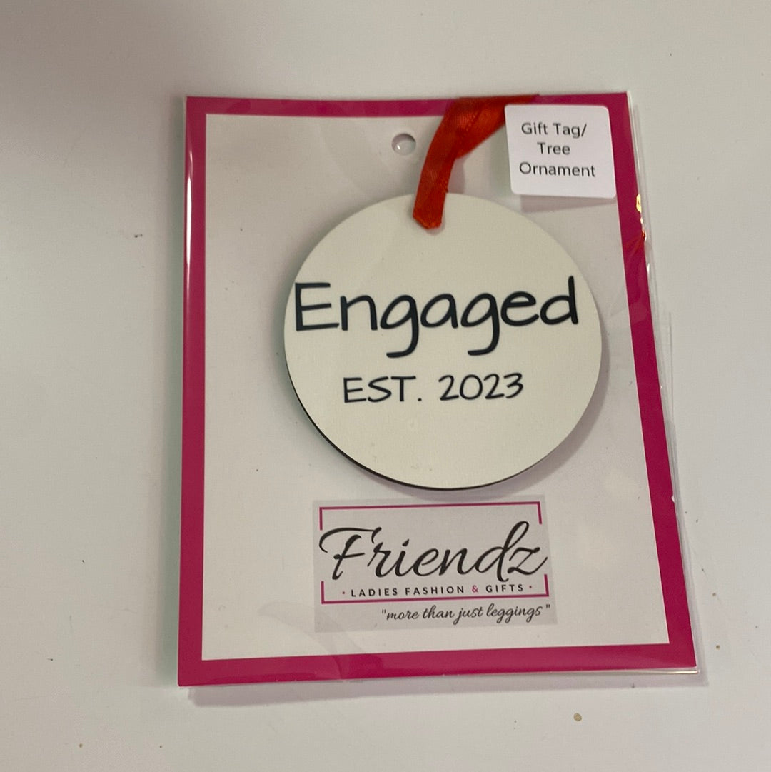 Engaged Est. 2023 Tree Hanger/ Gift Tag