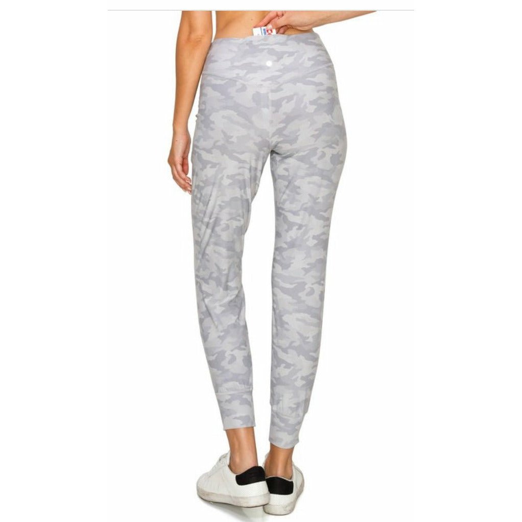 Jogging athlétique camouflage gris clair coupe slim