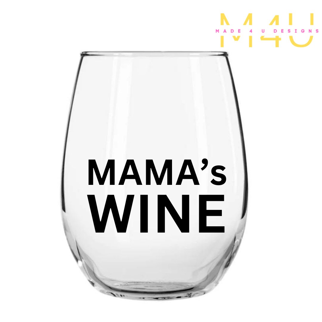 Verre à vin pour maman Fête des mères