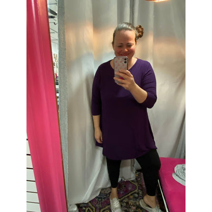 Haut basique en bambou Perfect Tunic | Royal Purple