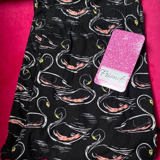 Leggings pour adultes avec motif cygne rose