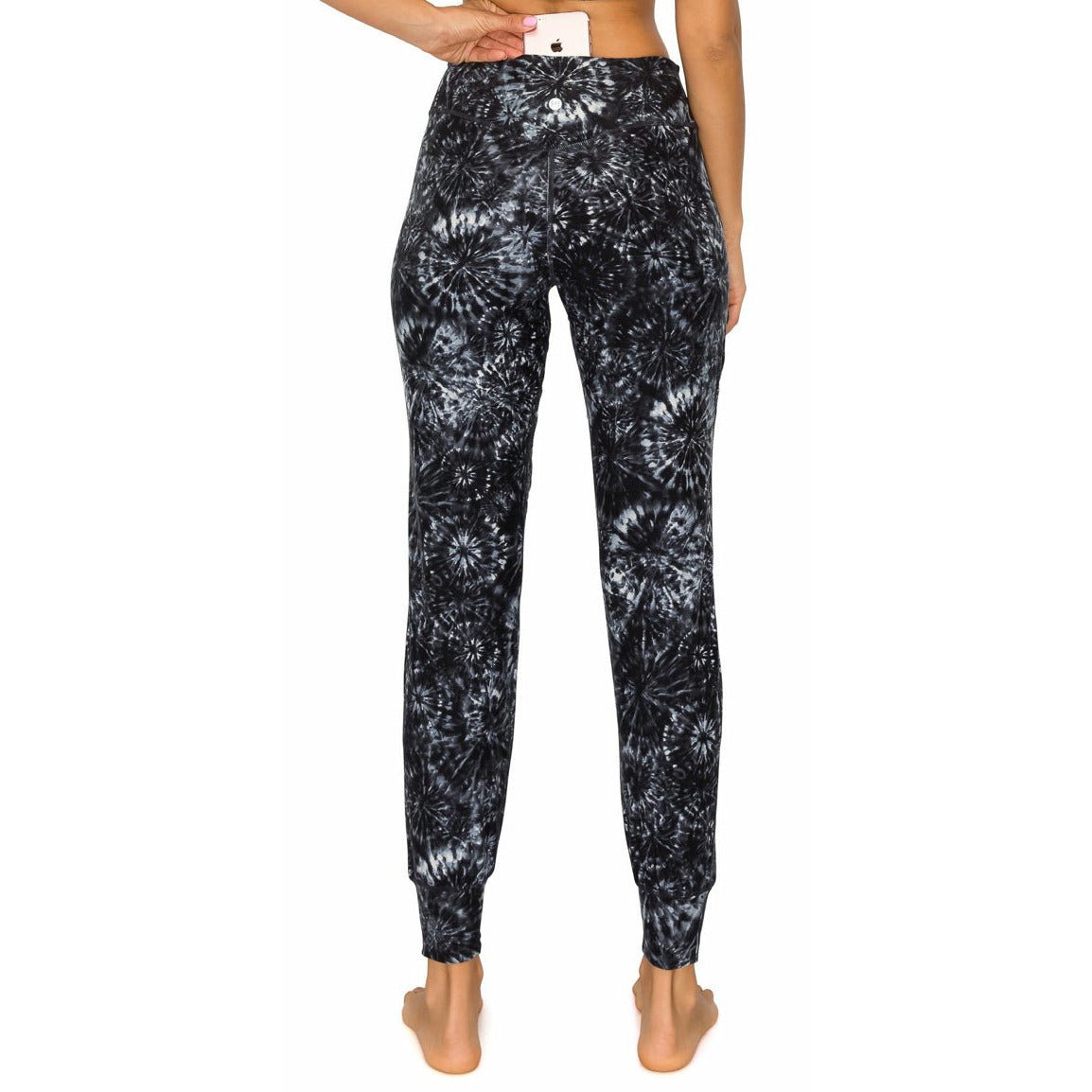 Pantalon de jogging athlétique slim noir et blanc 1X ou 2X Tye Dye