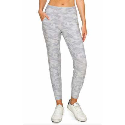 Jogging athlétique camouflage gris clair coupe slim