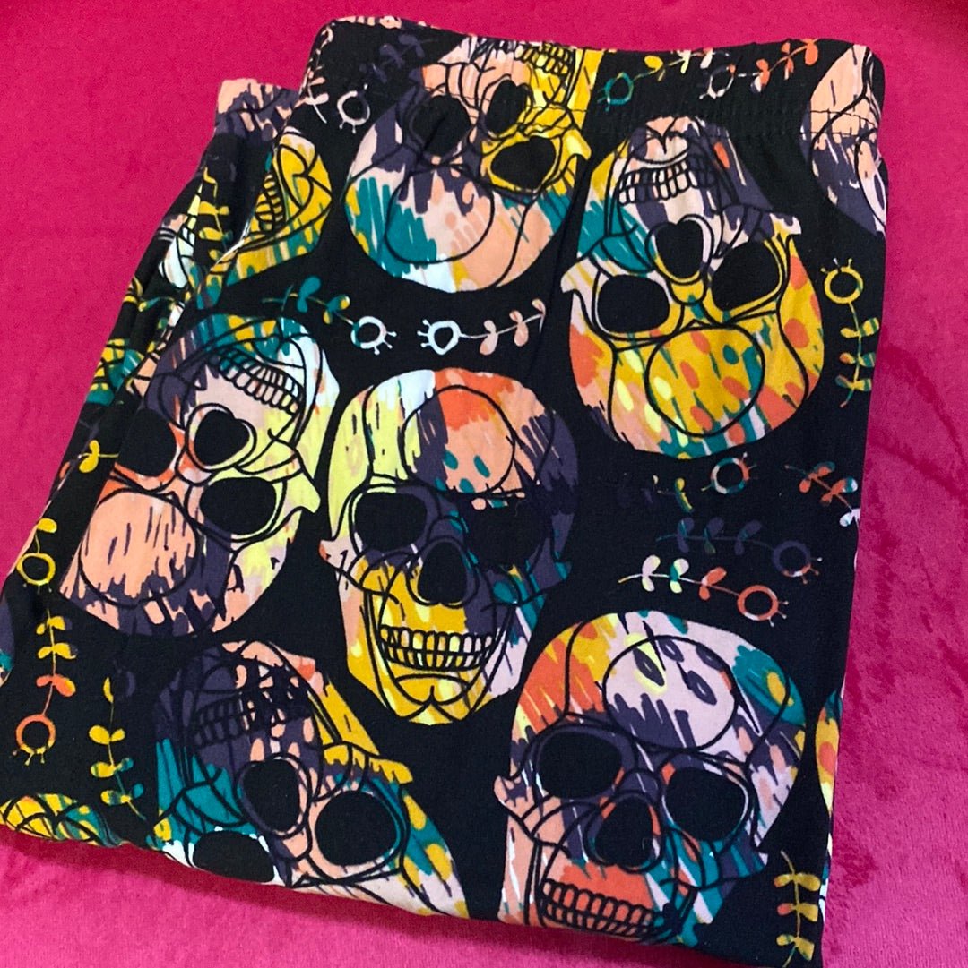 Colour Splash Skull Adult Leggings