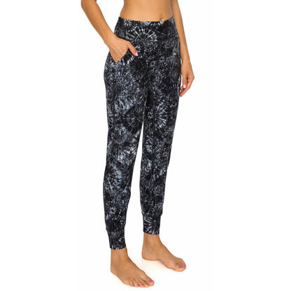 Pantalon de jogging athlétique slim noir et blanc 1X ou 2X Tye Dye