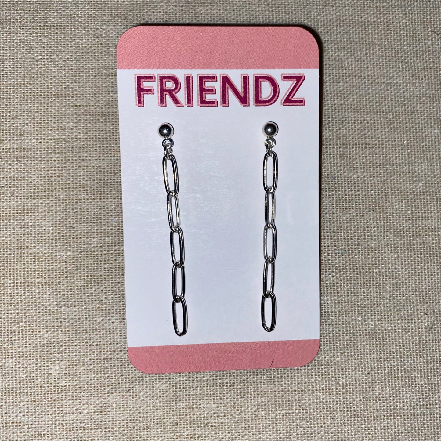 Tiered Paperclip Silver 925 Chain Earrings