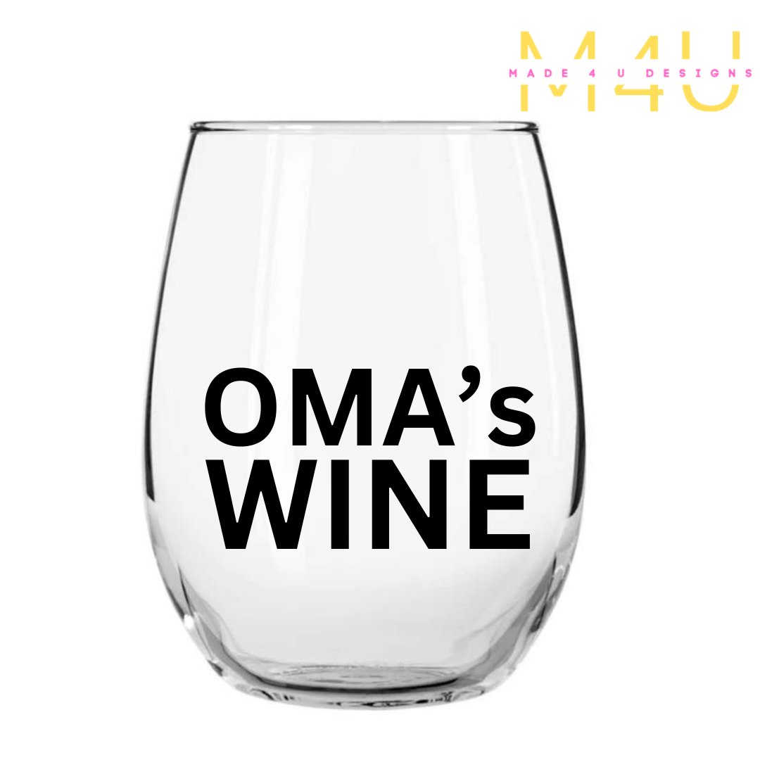 Verre à vin d'Oma