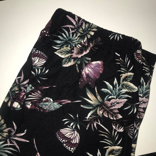 Leggings pour adultes avec papillons et perroquets