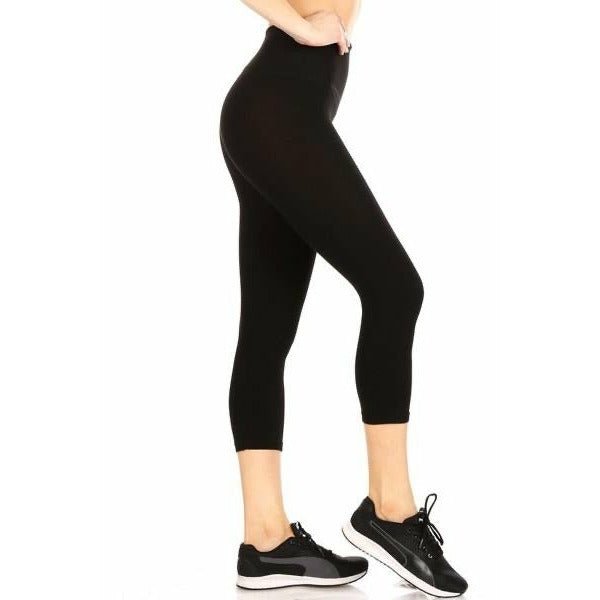 Legging Capri noir basique pour adulte