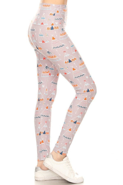 Teepee Printed Adult Leggings