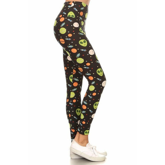 Leggings Alien Space pour adultes - Régulier, Curvy, 3X-5X