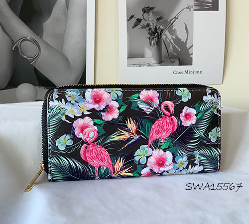 PREORDER Flamingo Print Ladies Fashion Wallet