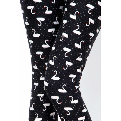 SWANS POLKADOT PRINT BRUSHED FULL - Friendz Leggings Apparel