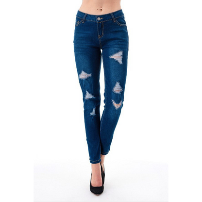 Jegging en jean extensible effet vieilli Daisy Petit à Très Grand