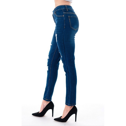 Jegging en jean extensible effet vieilli Daisy Petit à Très Grand