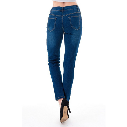 Jegging en jean extensible effet vieilli Daisy Petit à Très Grand