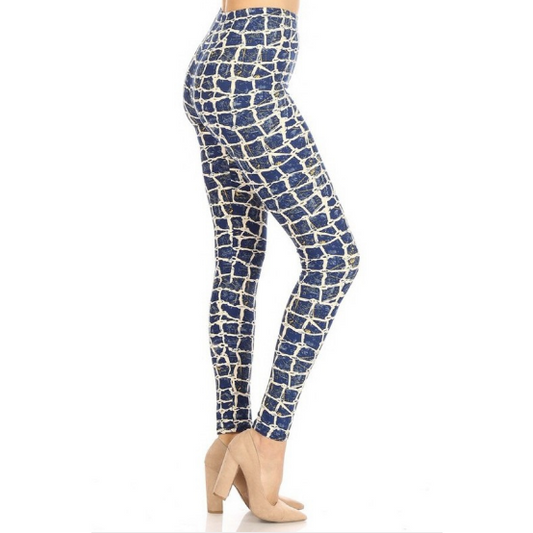 Chain Link Fence Adult Leggings