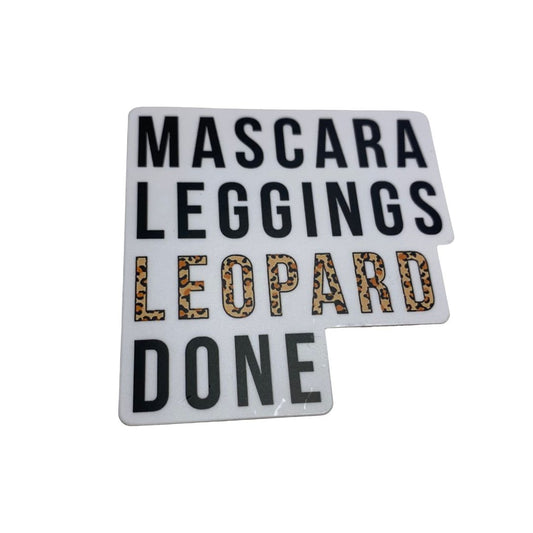 Mascara Leggings Leopard Done Sticker