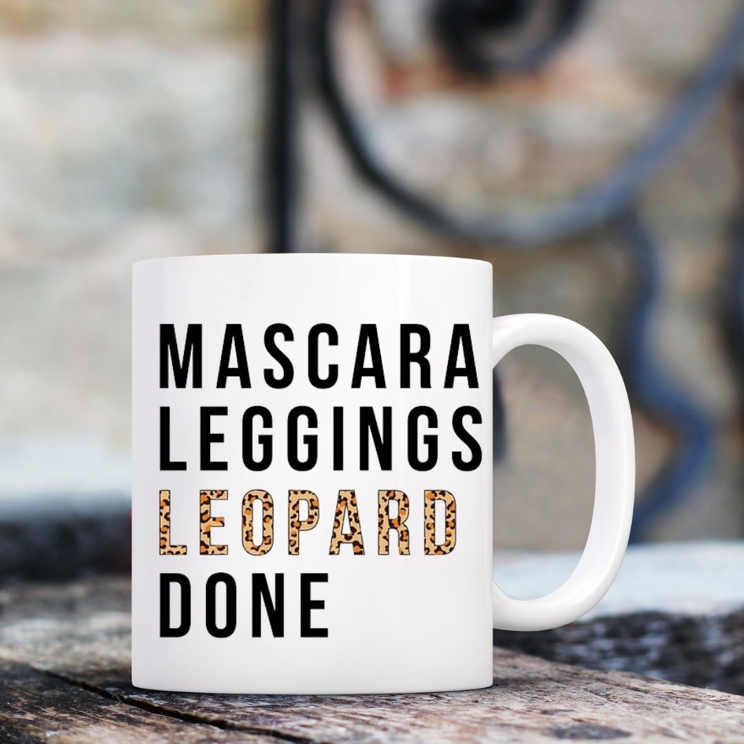 Mascara Legging Leopard Done Mug